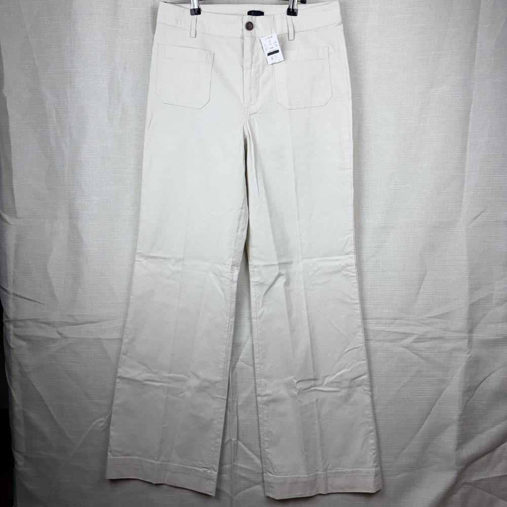 J.Crew Pants Womens 29T White Chino Twill Straight‎ Leg Tall Patch Pockets